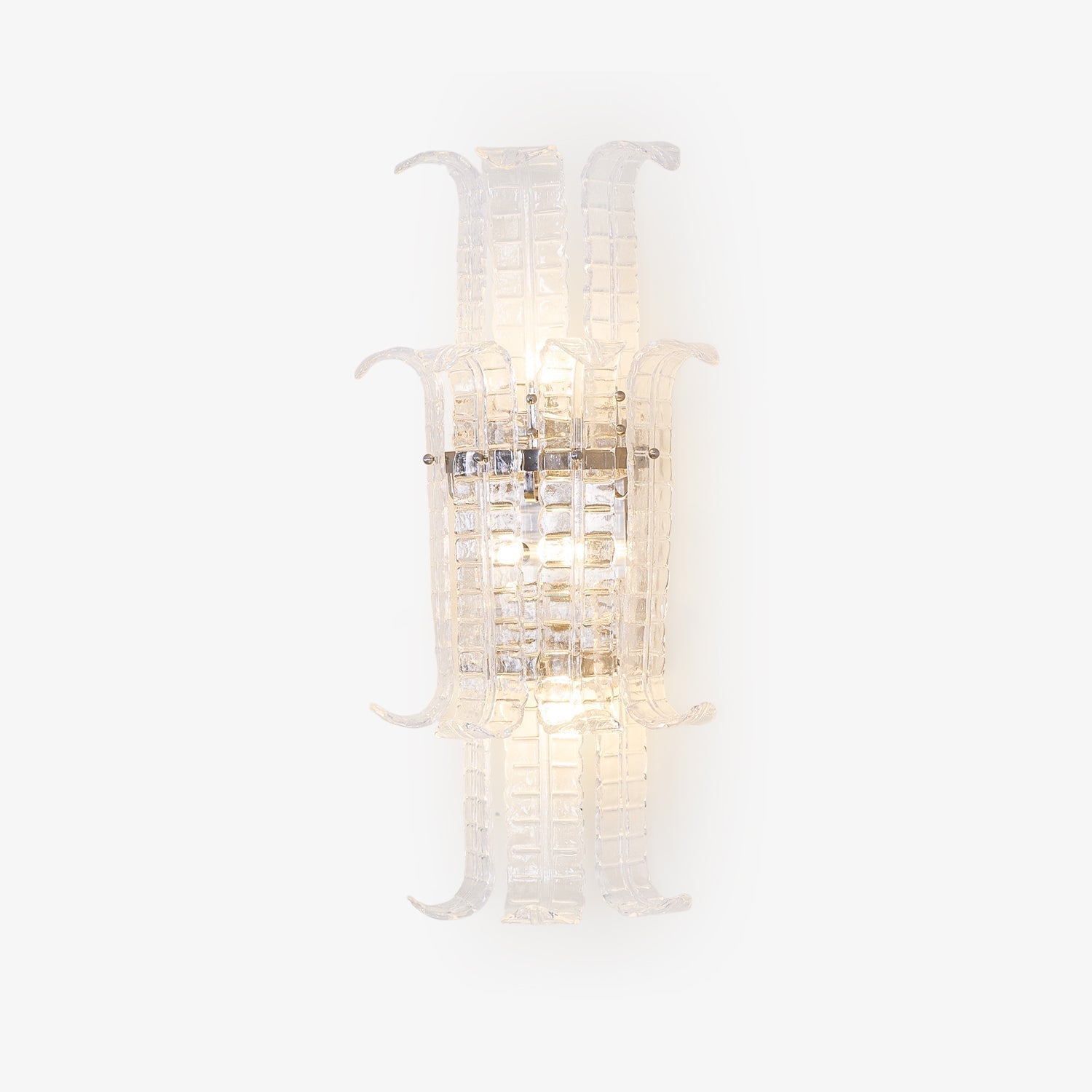 Aurora Wall Sconce Clear Murano Glass Panel Geometric