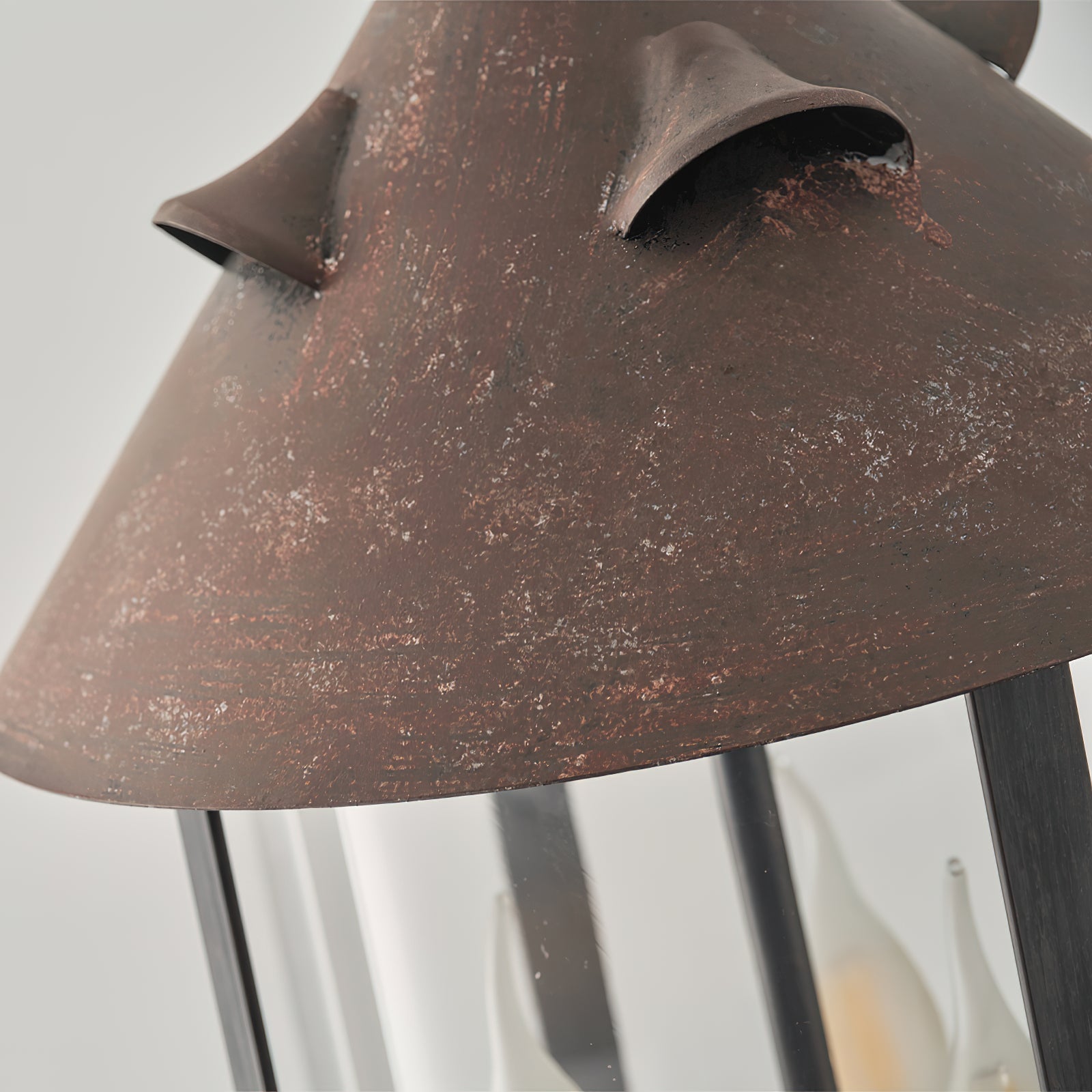Tinduvyh Vintage Industrial Metal Glass Lantern Pendant Lamp - Neutralighting