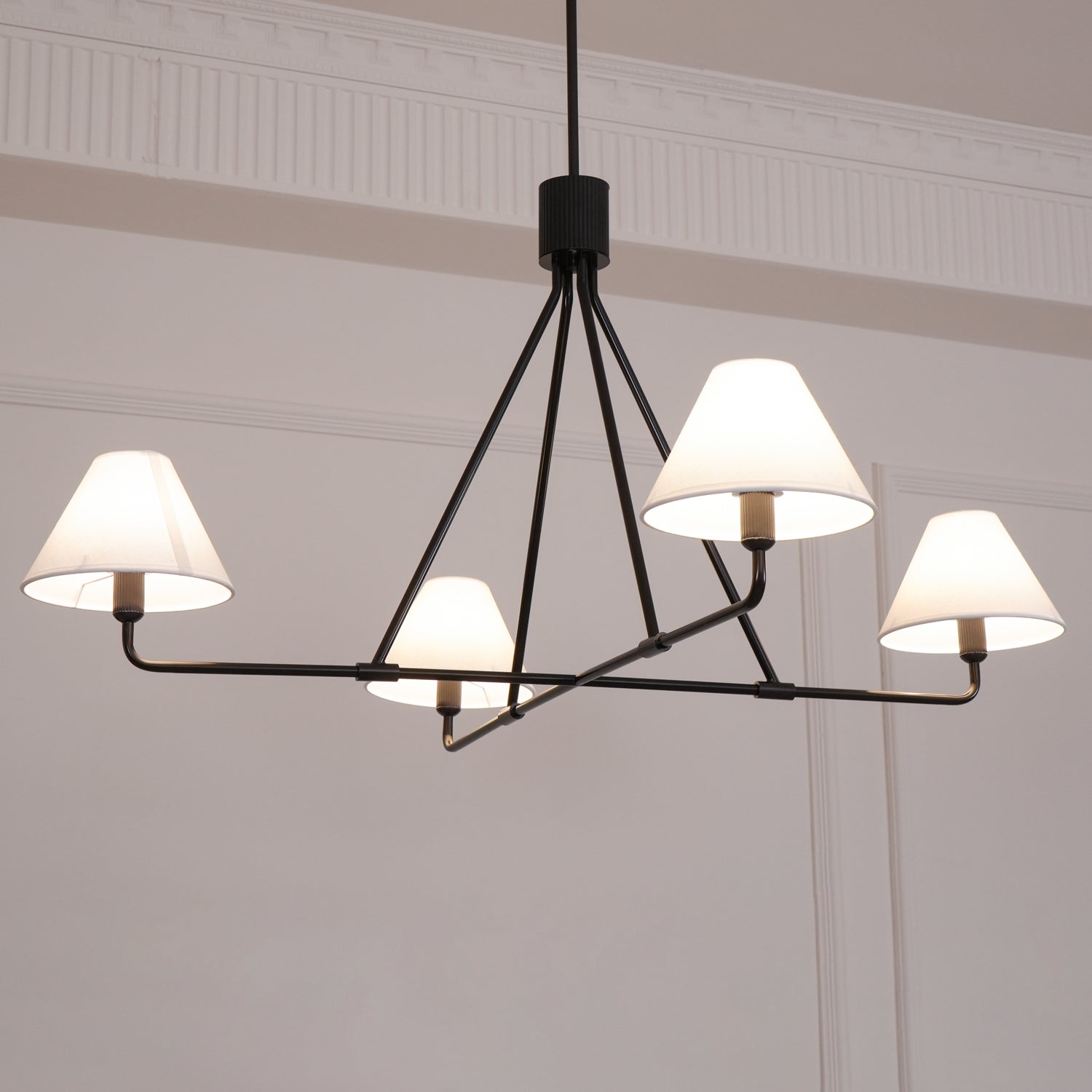 Ornuvyh Vintage Industrial Metal Fabric Chandelier - Neutralighting
