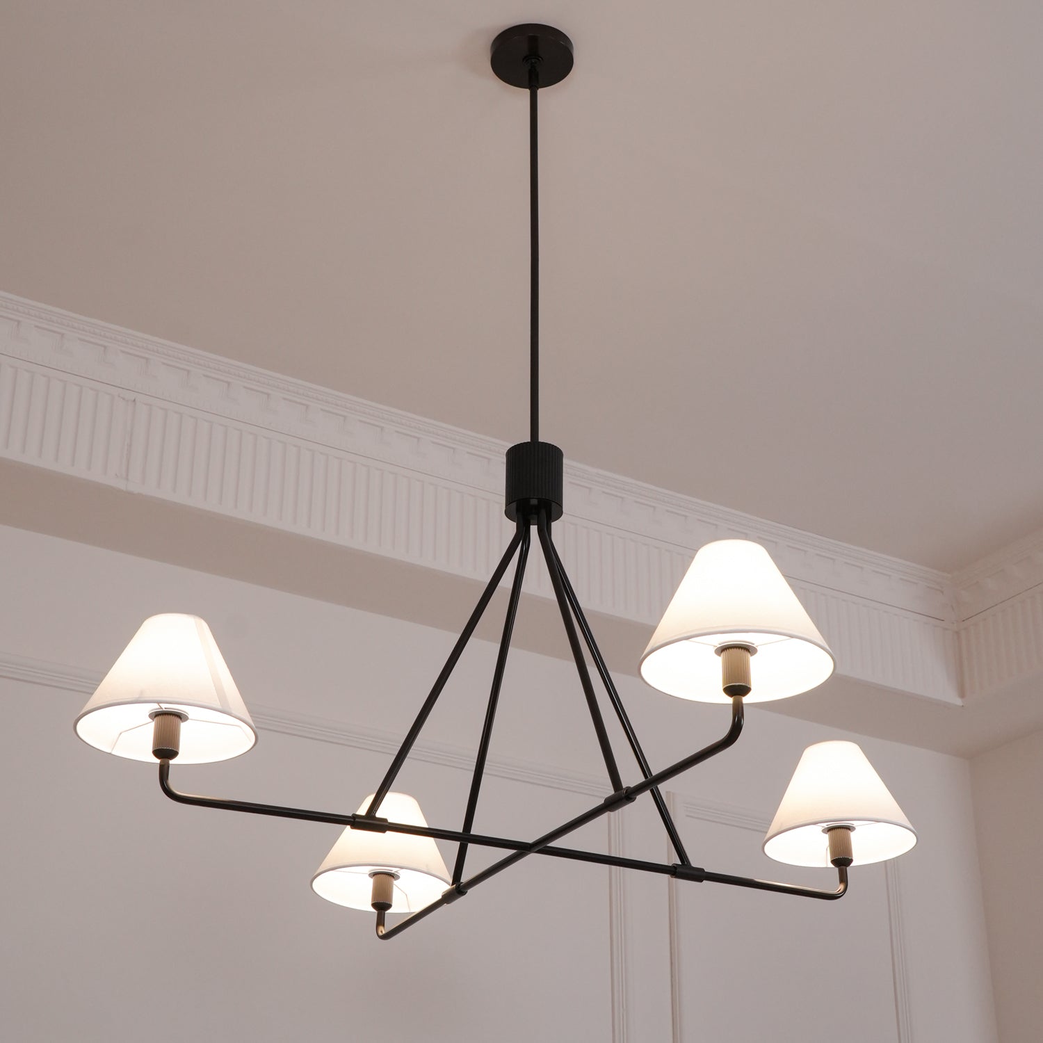 Ornuvyh Vintage Industrial Metal Fabric Chandelier - Neutralighting