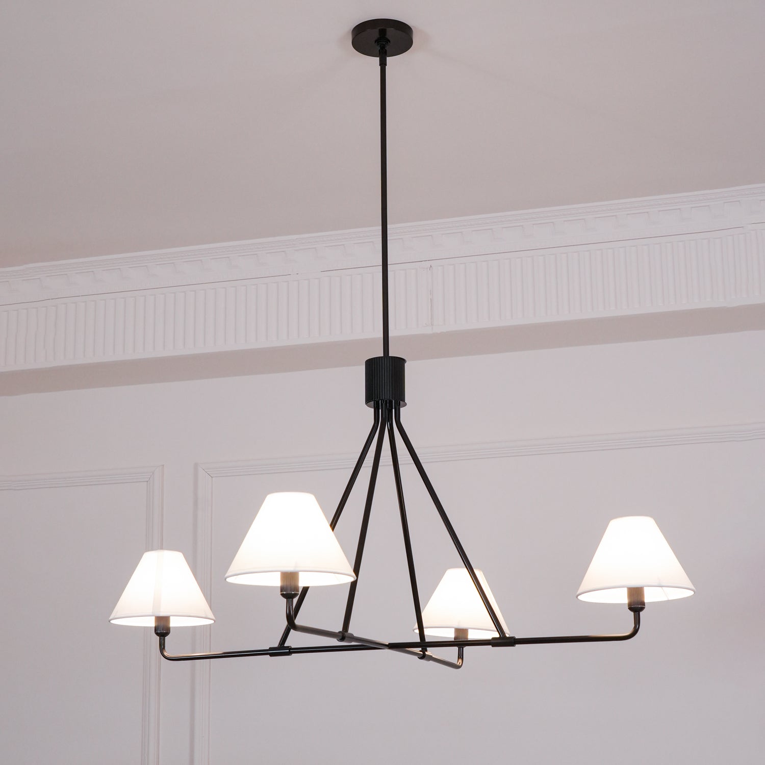 Ornuvyh Vintage Industrial Metal Fabric Chandelier - Neutralighting