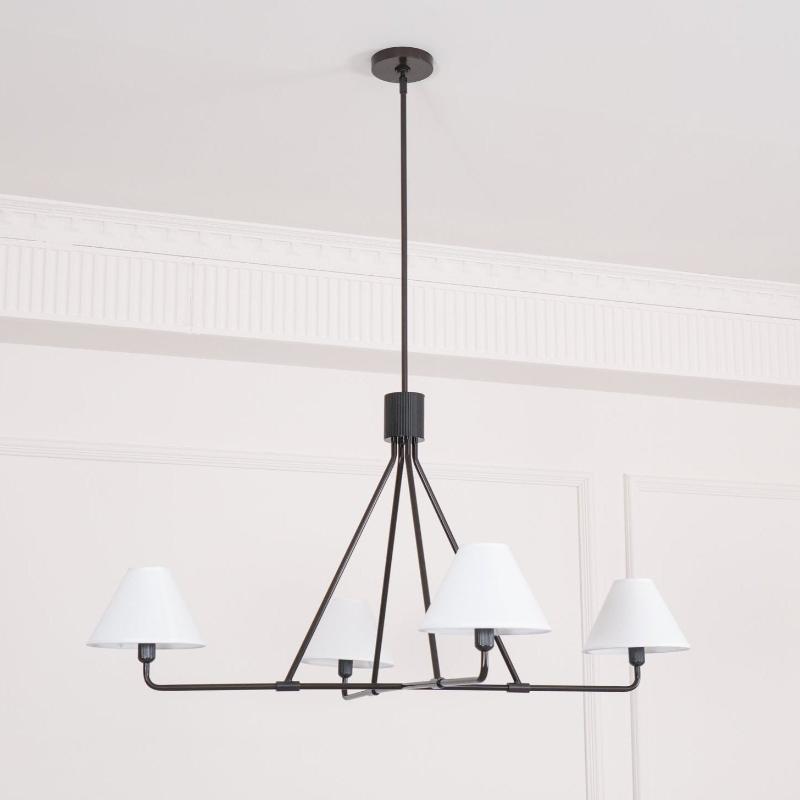 Ornuvyh Vintage Industrial Metal Fabric Chandelier - Neutralighting