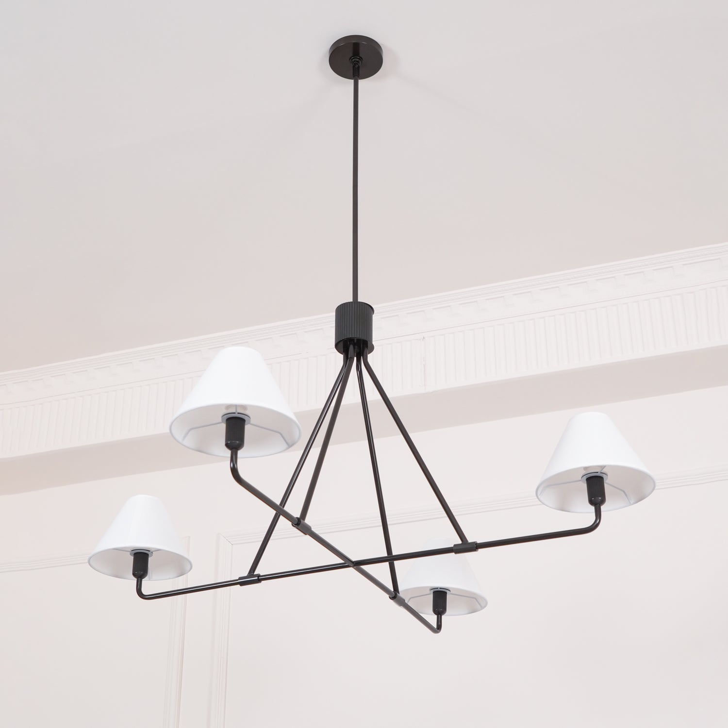 Ornuvyh Vintage Industrial Metal Fabric Chandelier - Neutralighting