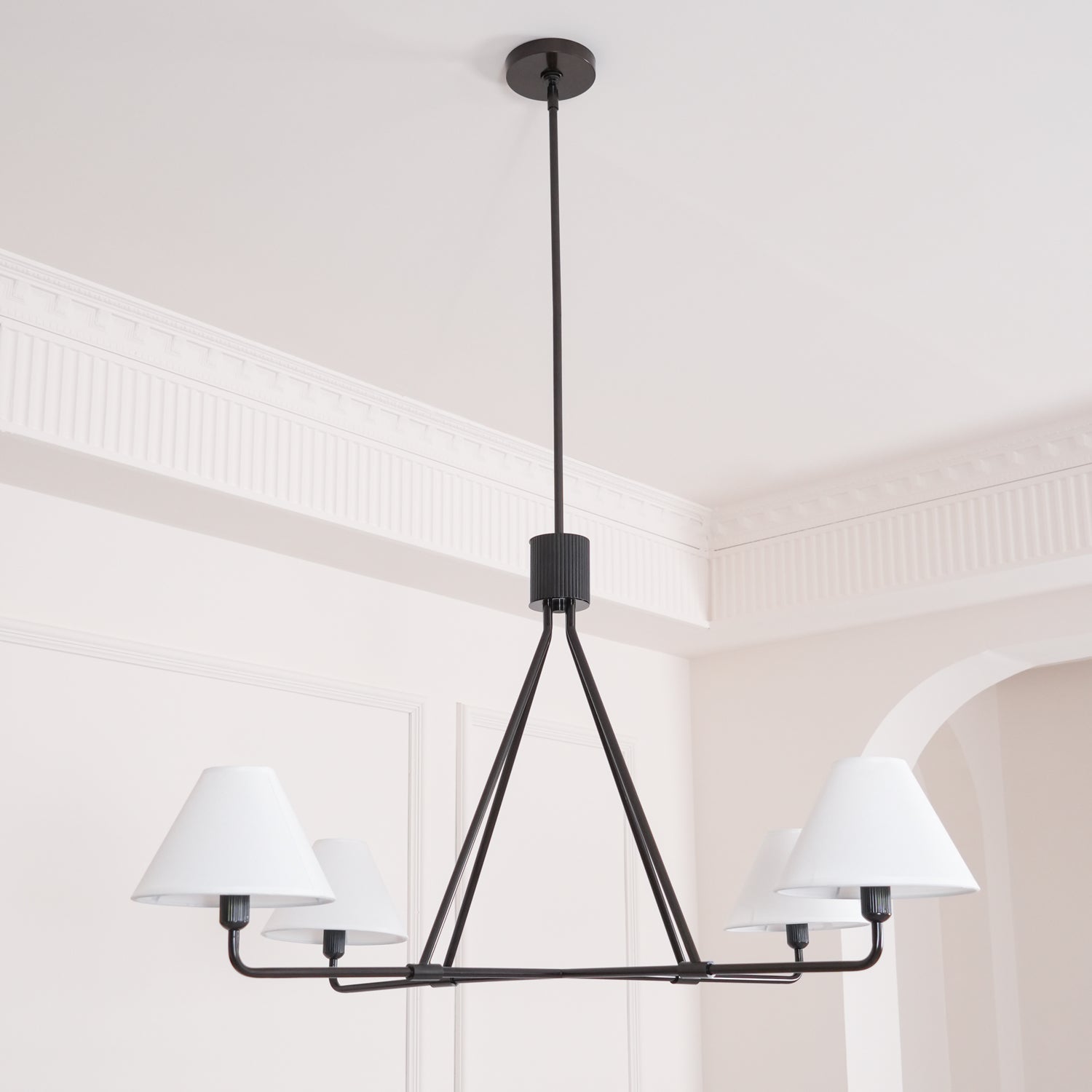 Ornuvyh Vintage Industrial Metal Fabric Chandelier - Neutralighting