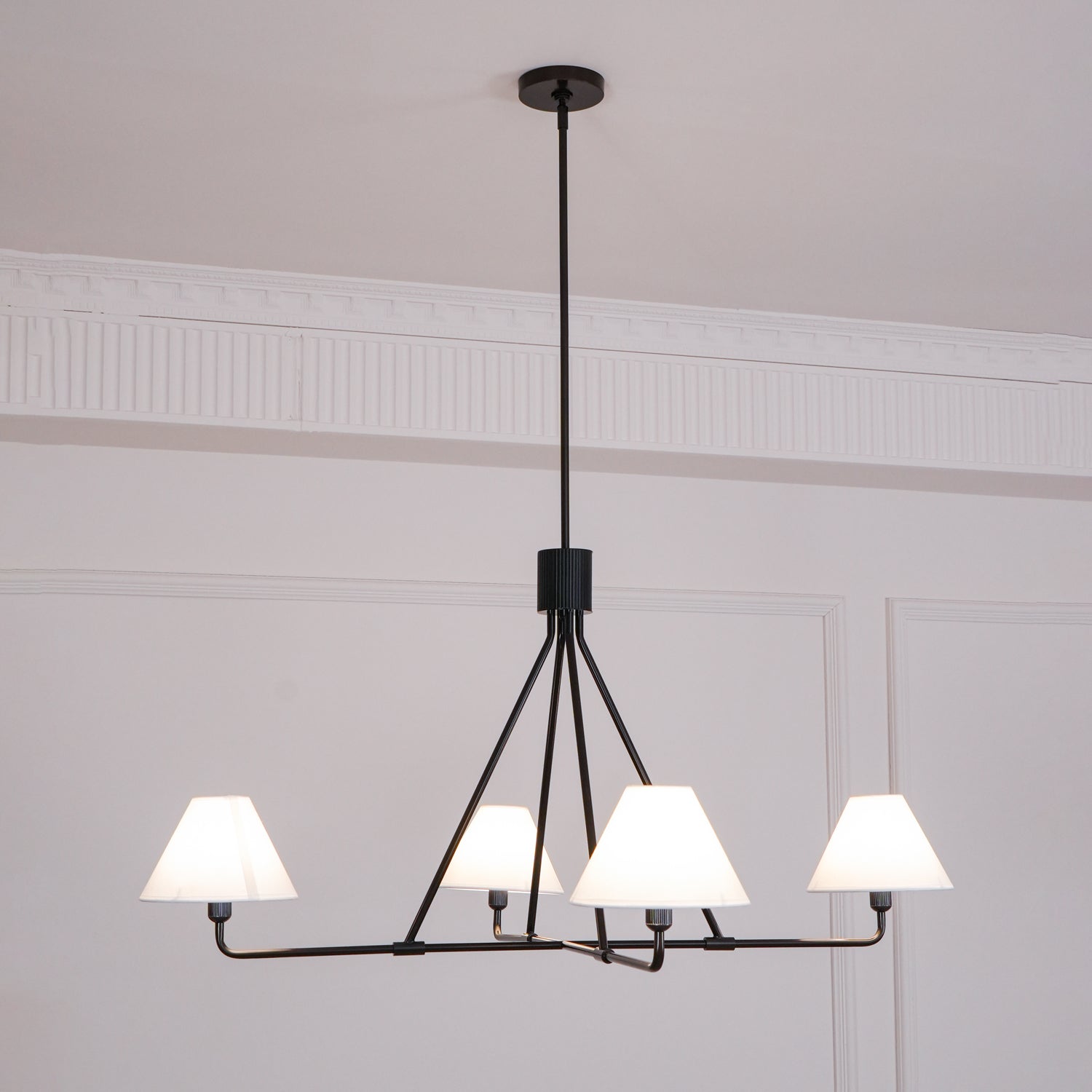Ornuvyh Vintage Industrial Metal Fabric Chandelier - Neutralighting