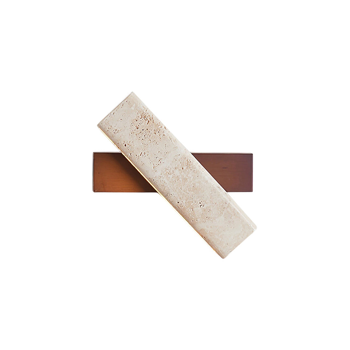 Ostruvyo Modern Minimalist Linear Walnut Travertine Wall Lamp - Neutralighting