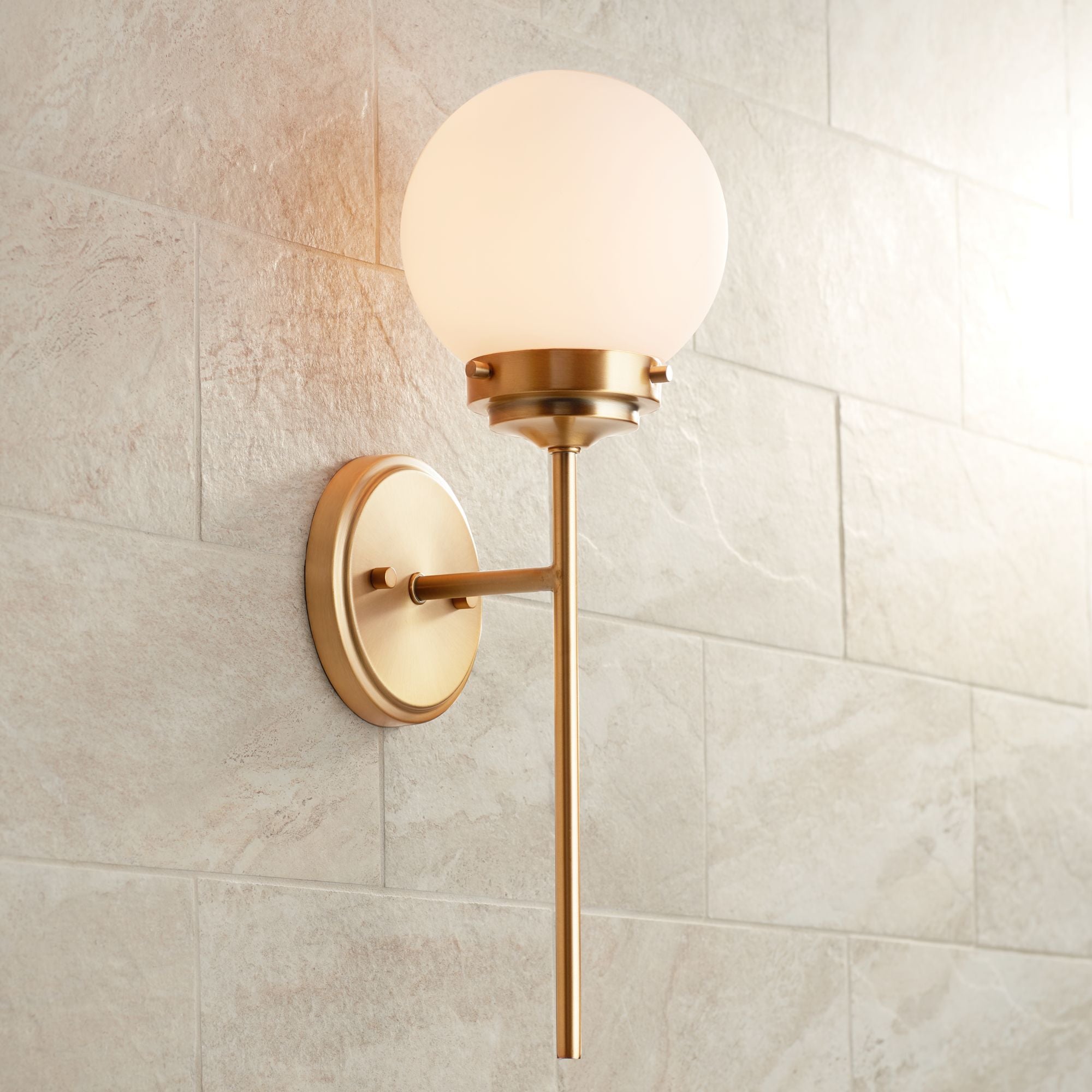 Waegnuvyh Modern Minimalist Brass Glass Wall Lamp - Neutralighting