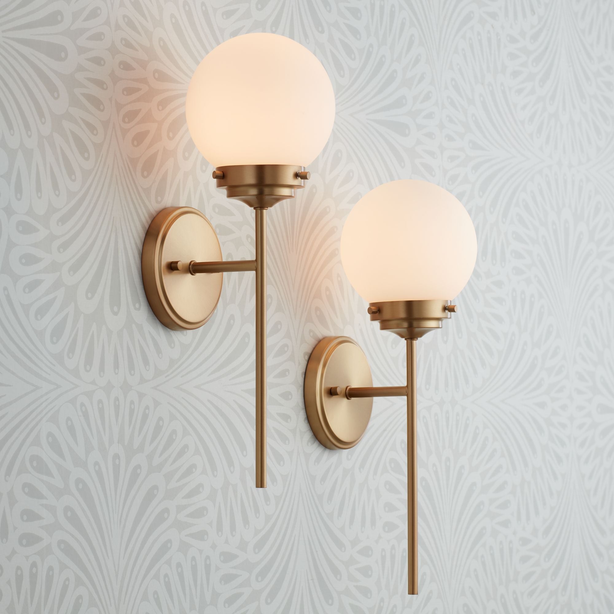 Waegnuvyh Modern Minimalist Brass Glass Wall Lamp - Neutralighting