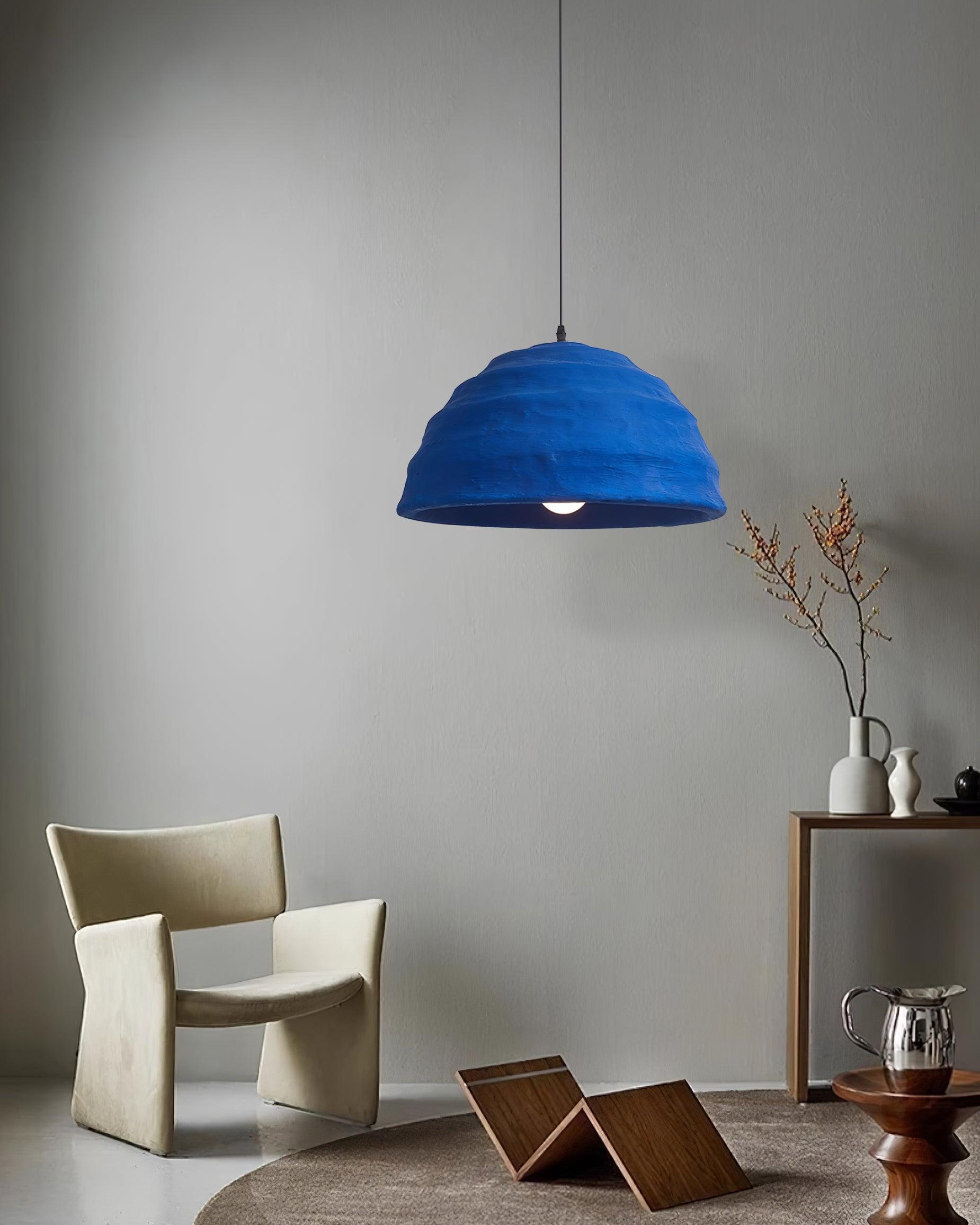 Pendant Lamp Dome Shade Blue Industrial - Neutralighting