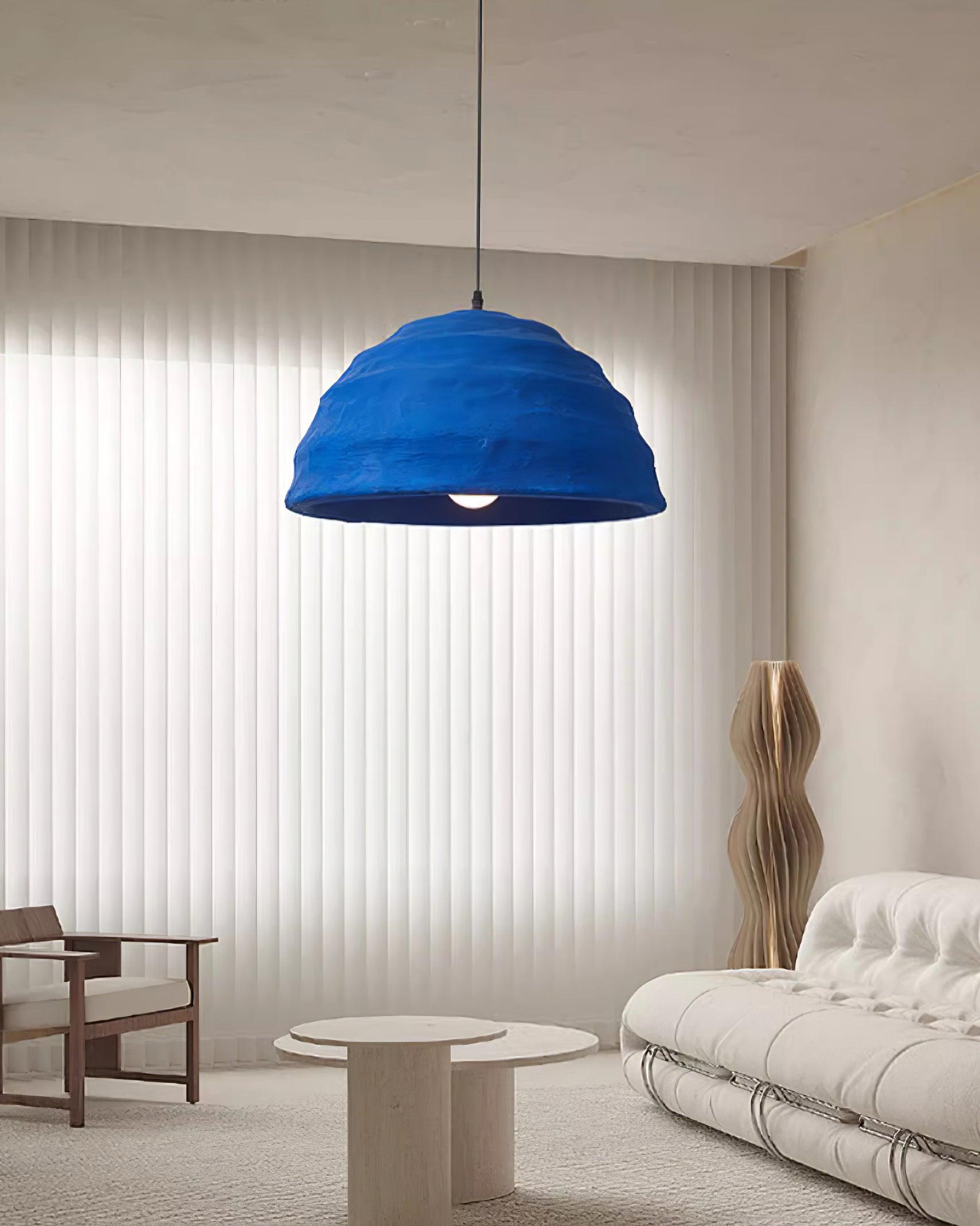 Pendant Lamp Dome Shade Blue Industrial - Neutralighting