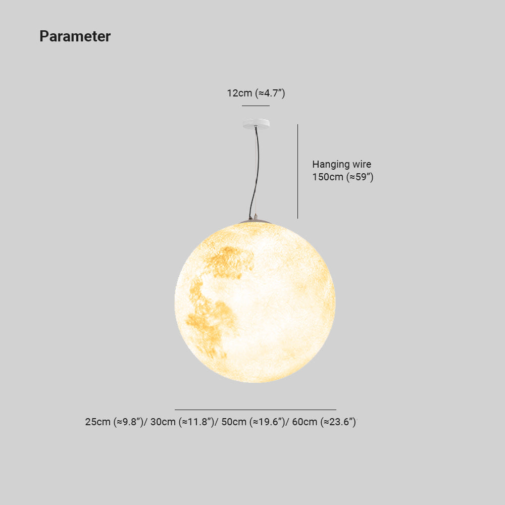 Ray Moon Modern Bubble Glod Pendant Light, Metal/Resin/Fiberglass - Neutralighting