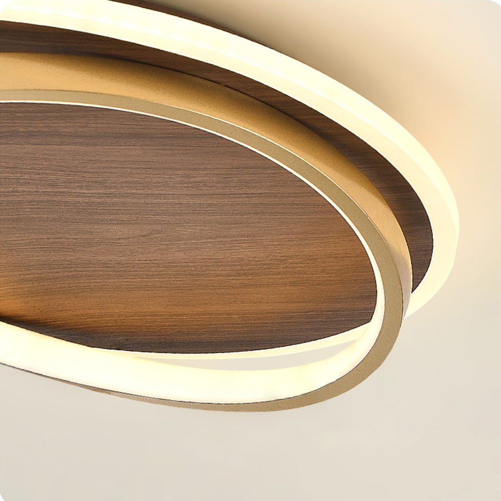 Arisha Modern Rund Dimmable Ceiling Light Gold Metal Acrylic Bedroom - Neutralighting