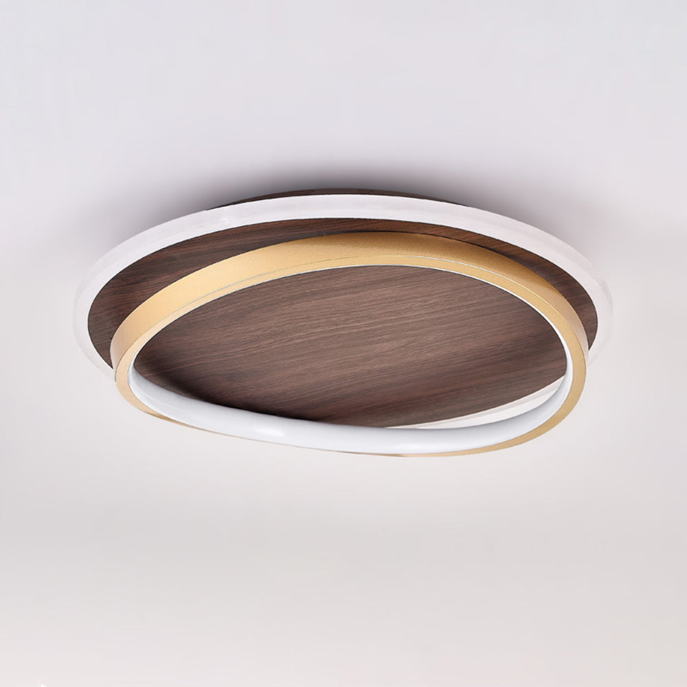 Arisha Modern Rund Dimmable Ceiling Light Gold Metal Acrylic Bedroom - Neutralighting