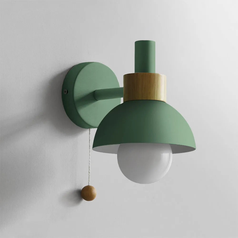 Valentina Modern LED Wall Lamp Metal Glass Bedroom White/Yellow/Pink/Green - Neutralighting