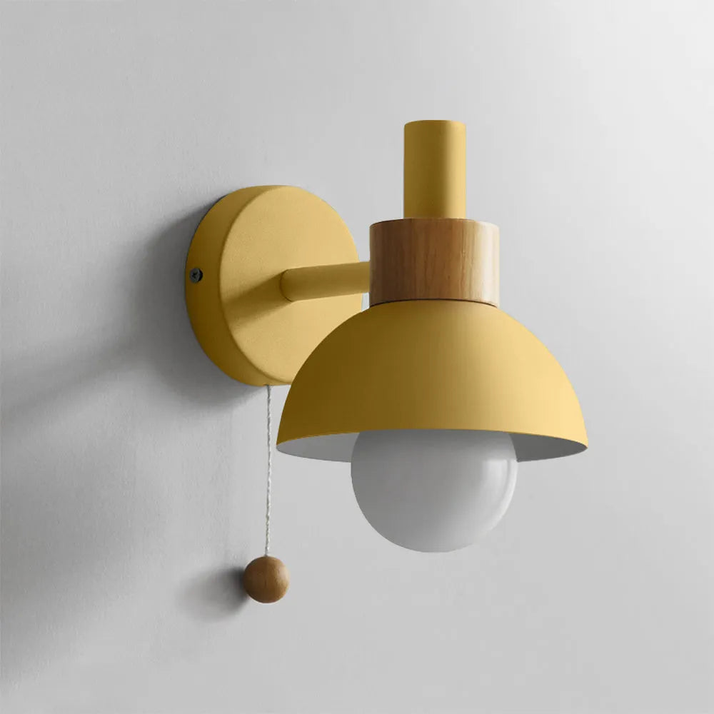 Valentina Modern LED Wall Lamp Metal Glass Bedroom White/Yellow/Pink/Green - Neutralighting