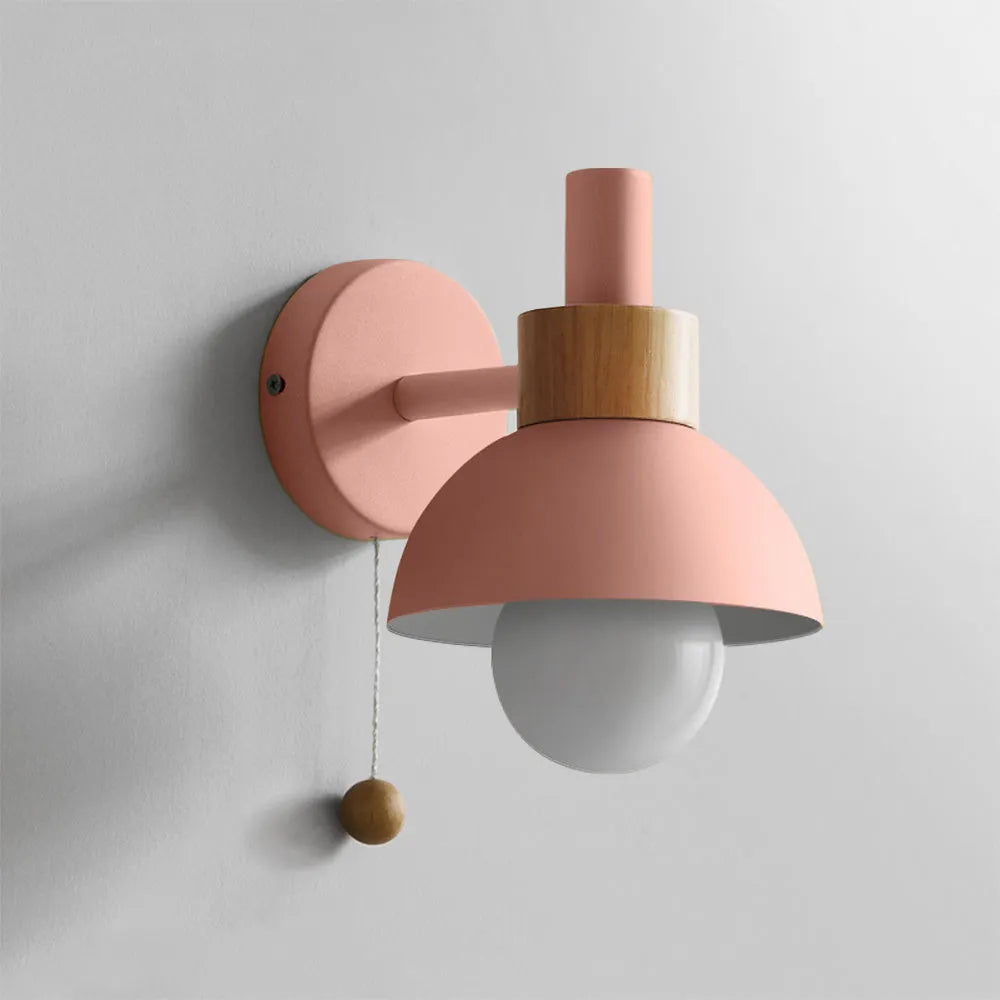 Valentina Modern LED Wall Lamp Metal Glass Bedroom White/Yellow/Pink/Green - Neutralighting