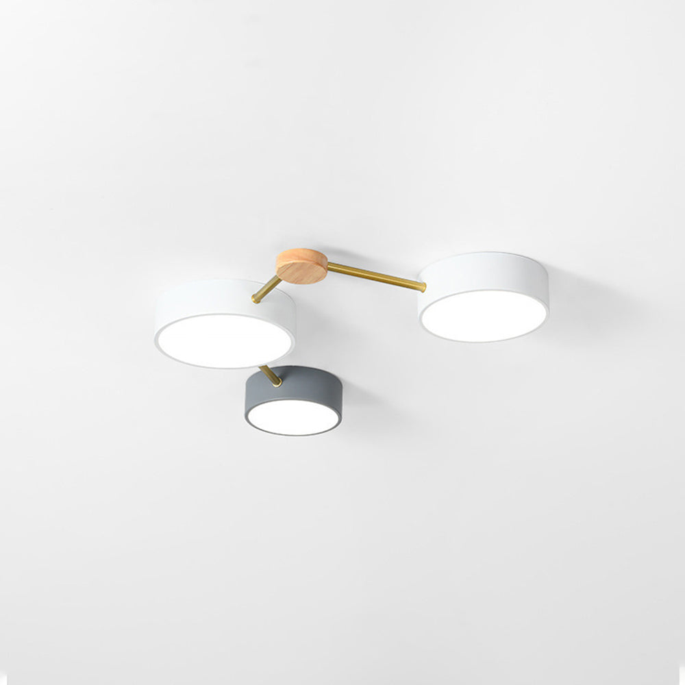 Arisha Modern LED Ceiling Light Acrylic Log Living Room Bedroom White Grey - Neutralighting