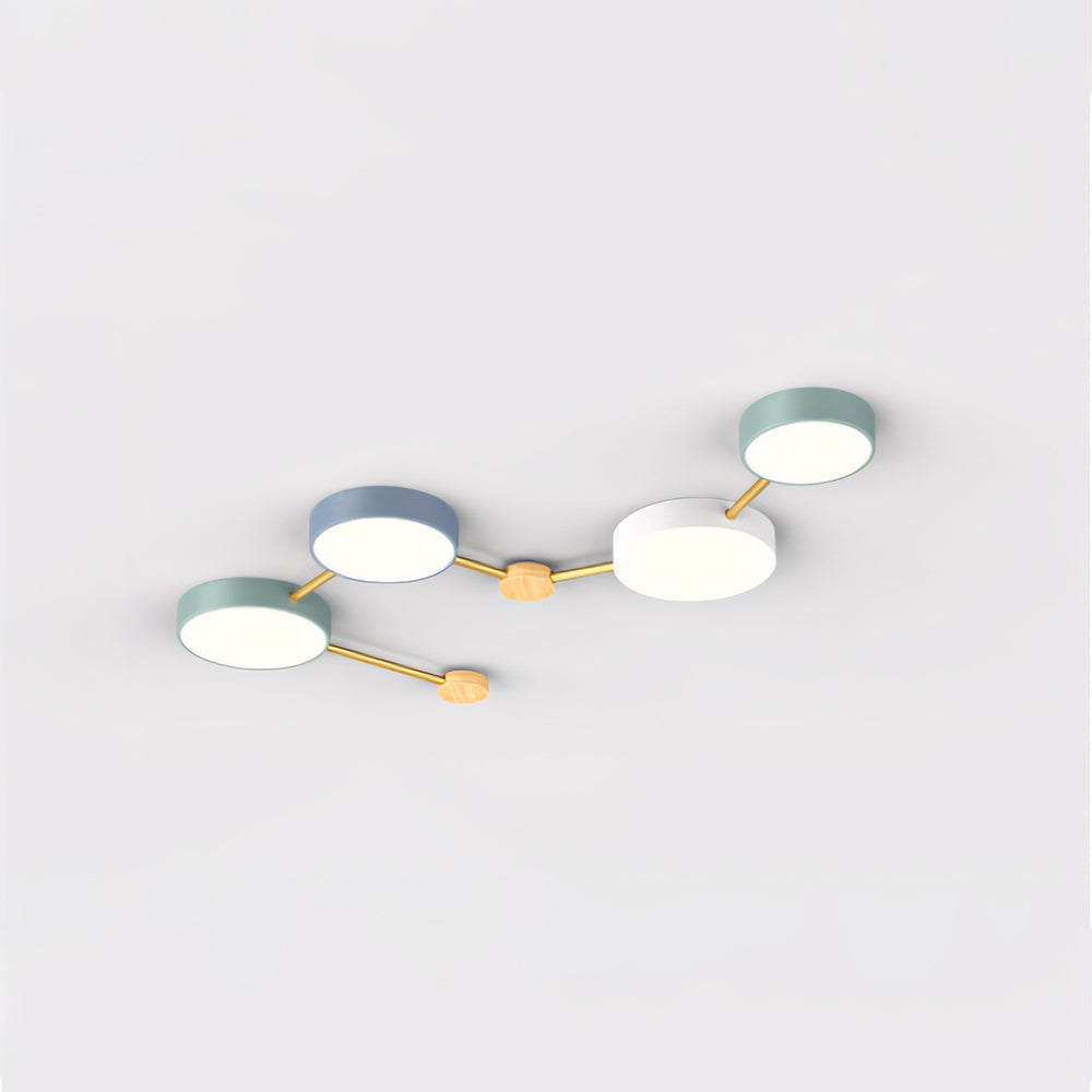Arisha Modern LED Ceiling Light Acrylic Log Living Room Bedroom White Grey - Neutralighting