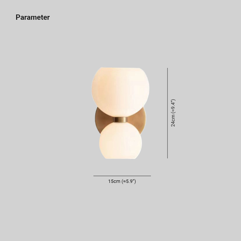 Valentina Modern Hourglass LED Wall Lamp Metal/Glass White Living Room - Neutralighting