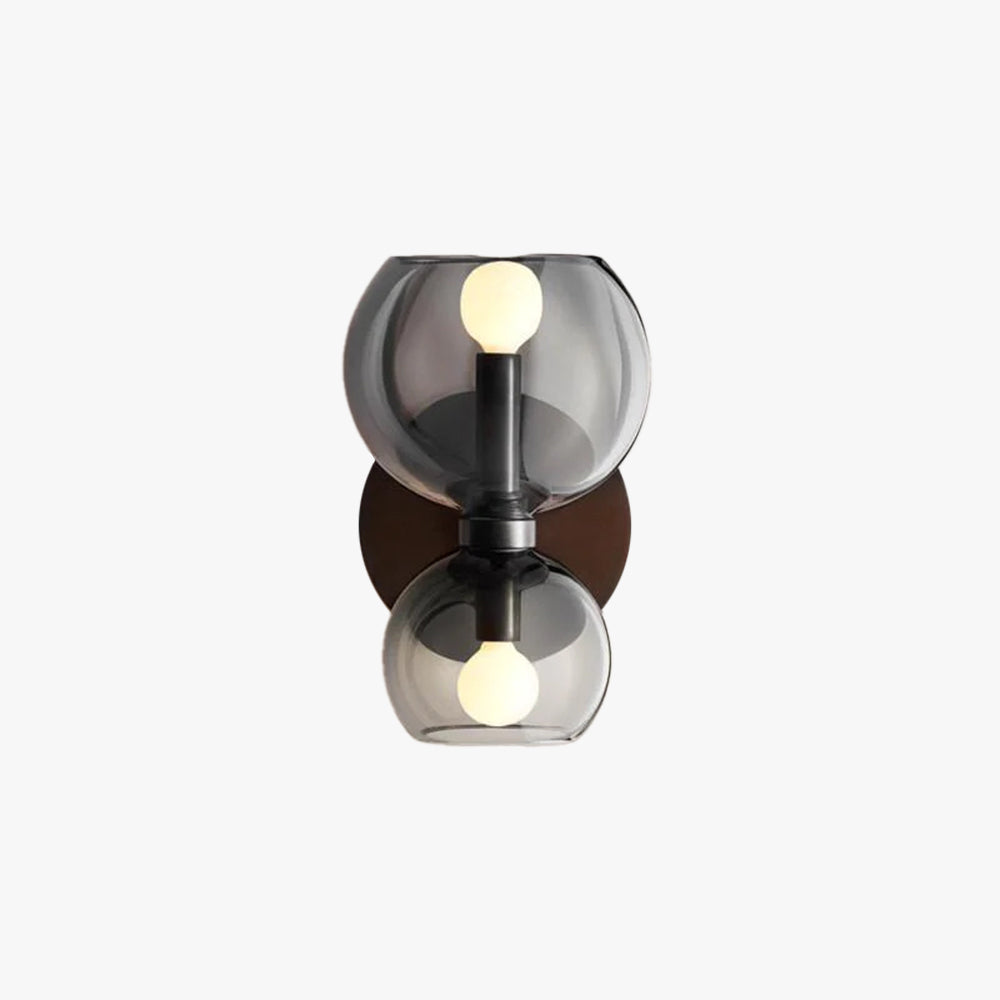 Valentina Modern Hourglass LED Wall Lamp Metal/Glass White Living Room - Neutralighting