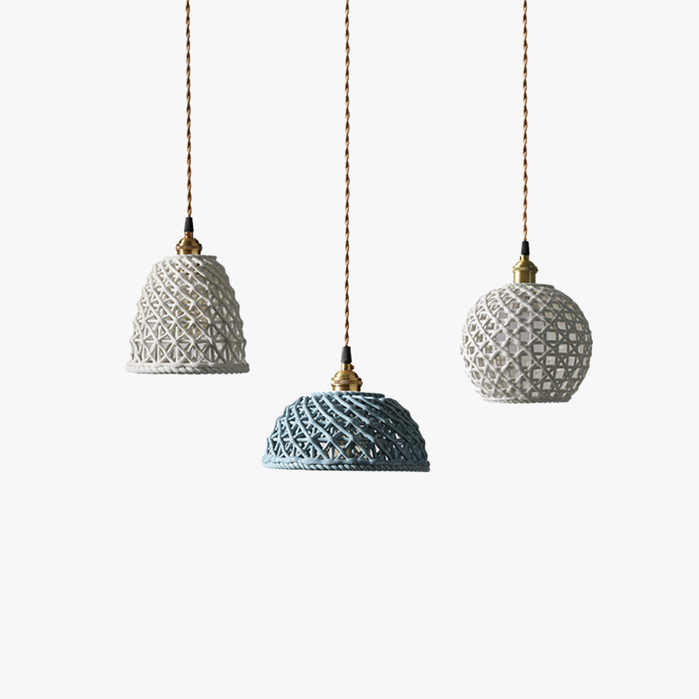 Valentina Modern LED Pendant Light Metal Blue White Bedroom/Kitchen - Neutralighting