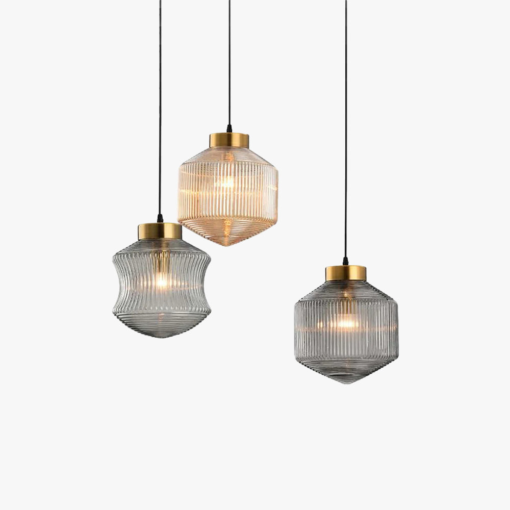 Valentina Modern LED Pendant Light Smoke Gray Glass Bedroom - Neutralighting