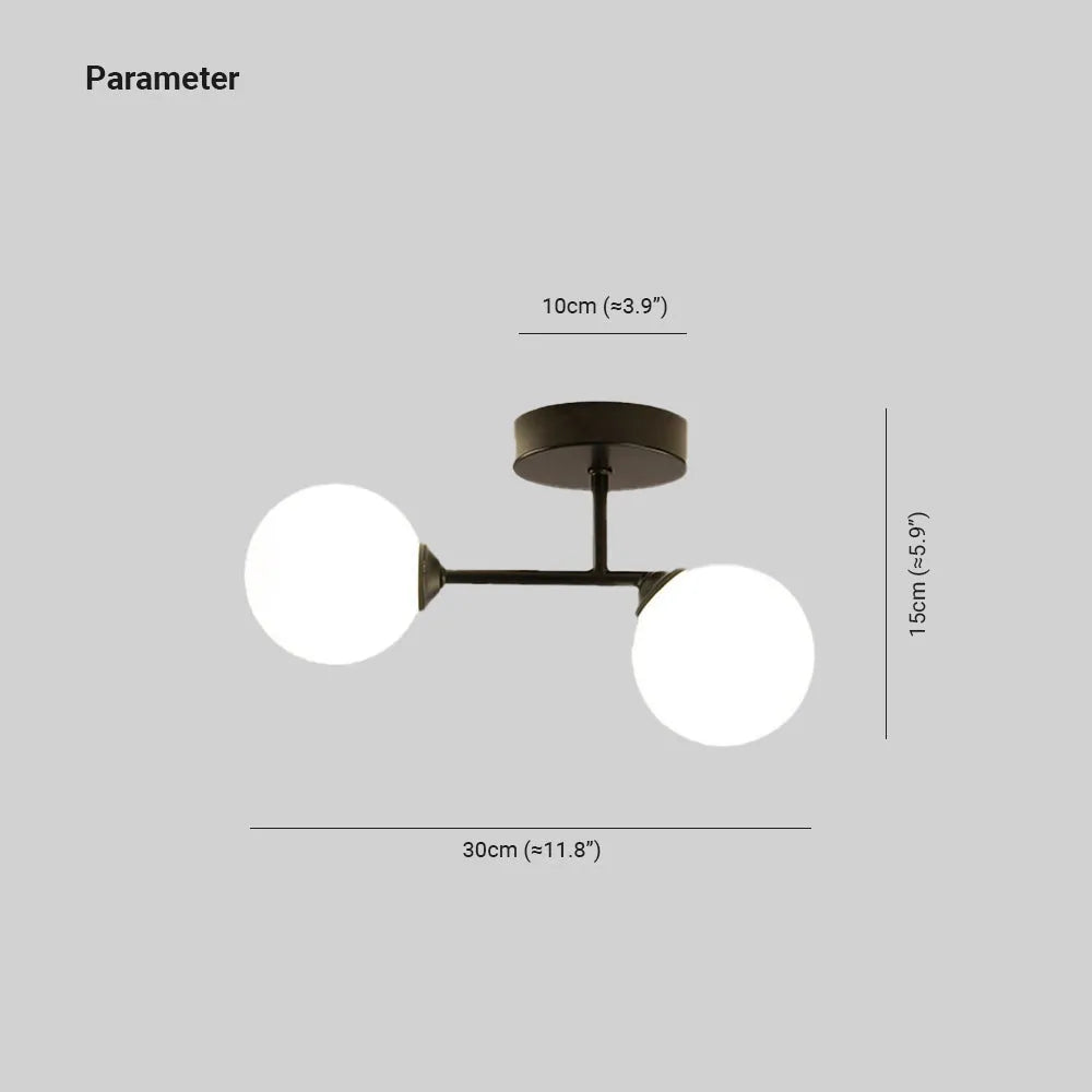 Valentina Semi-Flush Mount Ceiling Light, 2 Color - Neutralighting