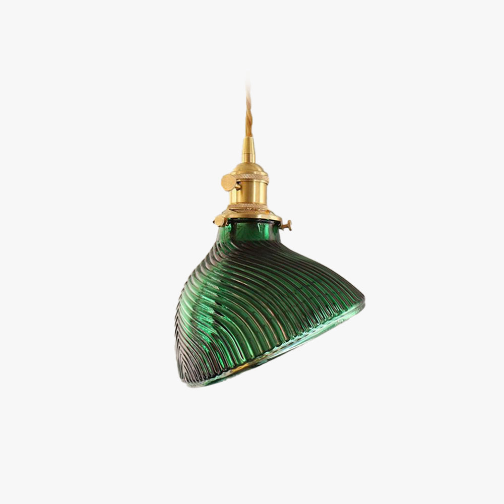 Valentina Retro LED Pendant Light Metal Green Glass Dining Room - Neutralighting