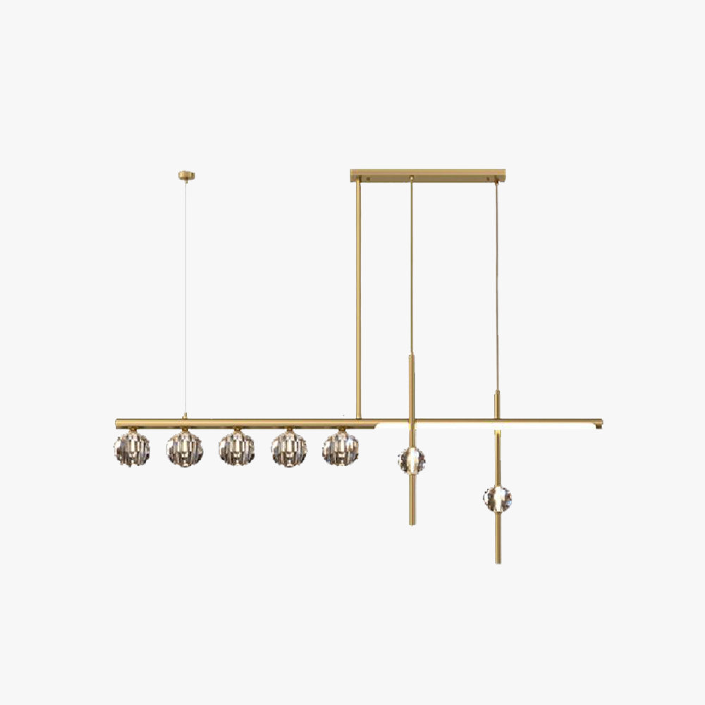 Kristy Metal & Crystal Pendant Light, Gold - Neutralighting