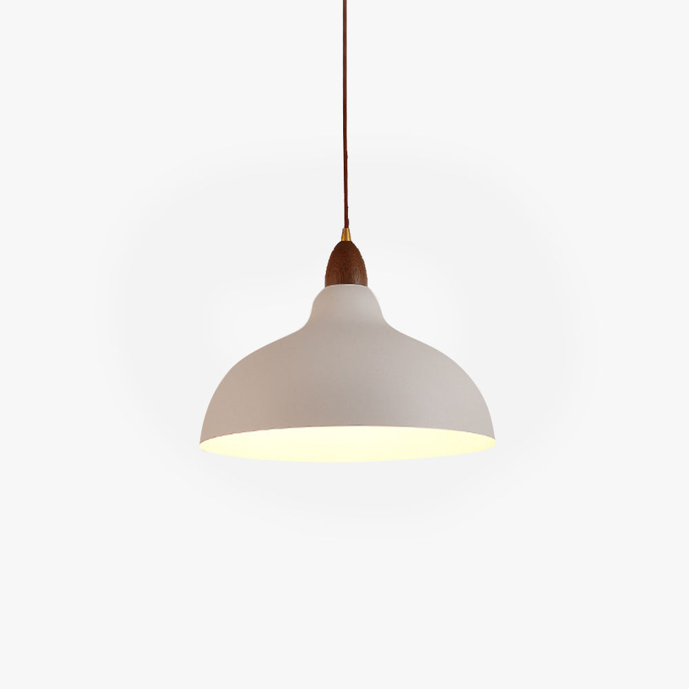 Valentina Modern Bowl-shaped Metal Pendant Light, Black/White - Neutralighting