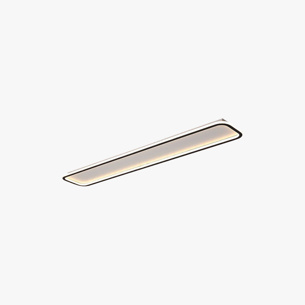 Arisha Minimalist Flush Mount Black Frame Rectangular Ceiling Light - Neutralighting