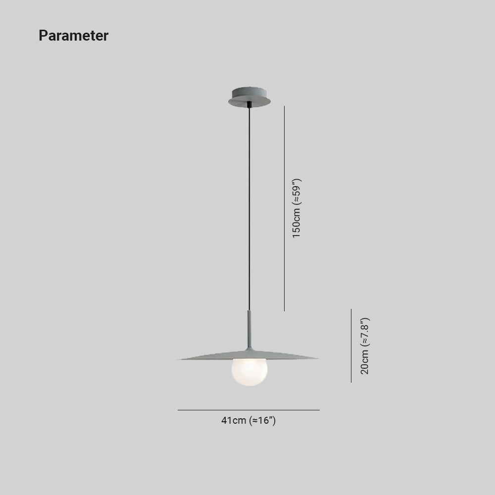 Arisha Modern Dish-shaped Metal Pendant Light, Black/White/Grey - Neutralighting