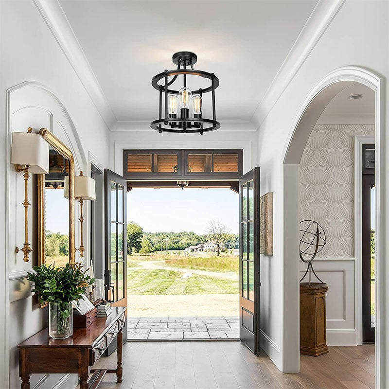 Austin Flush Mount Ceiling Light Lantern Industrial - Neutralighting