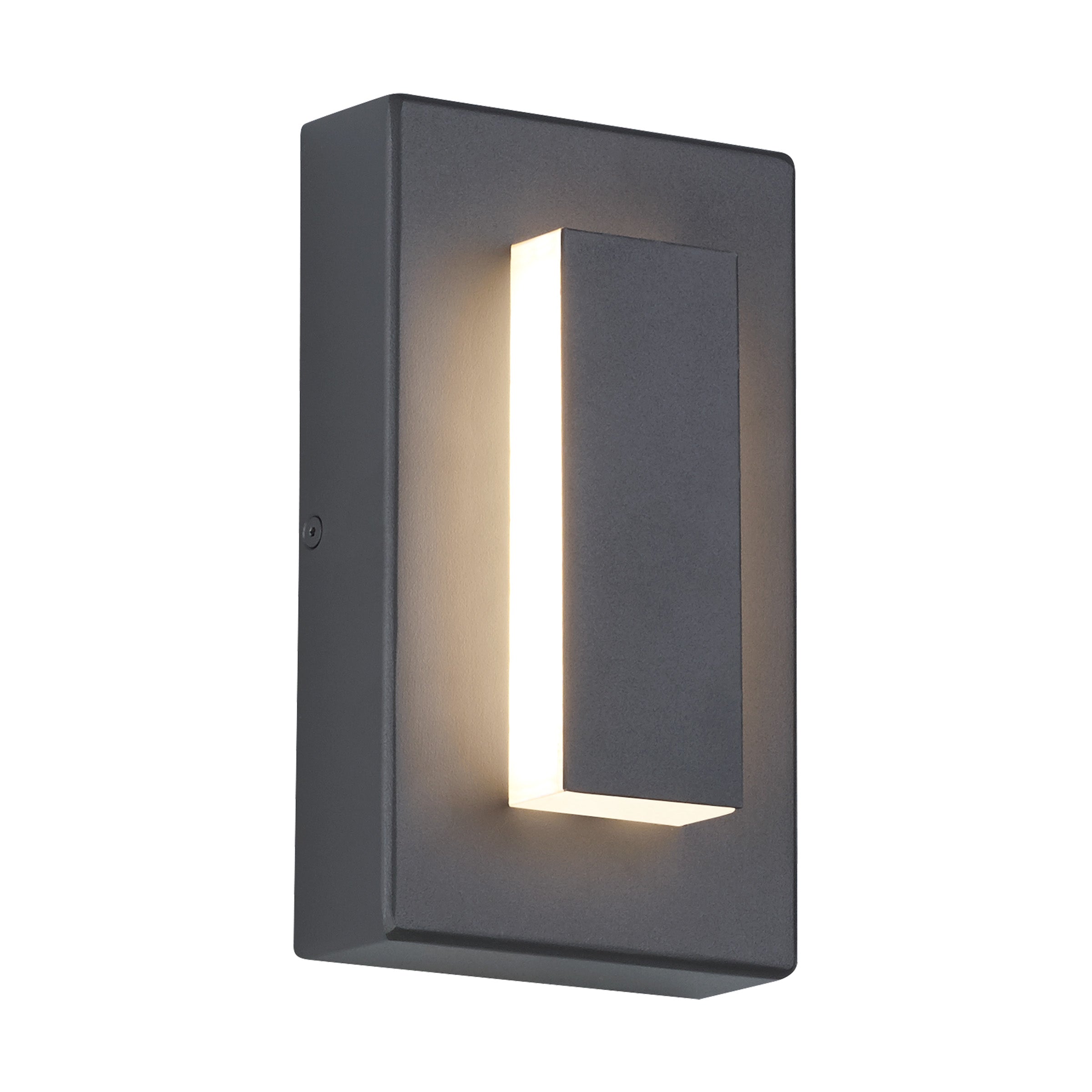 Kasso Modern Square Metal Outdoor Wall Lamp, Dark/Gray Bronze - Neutralighting