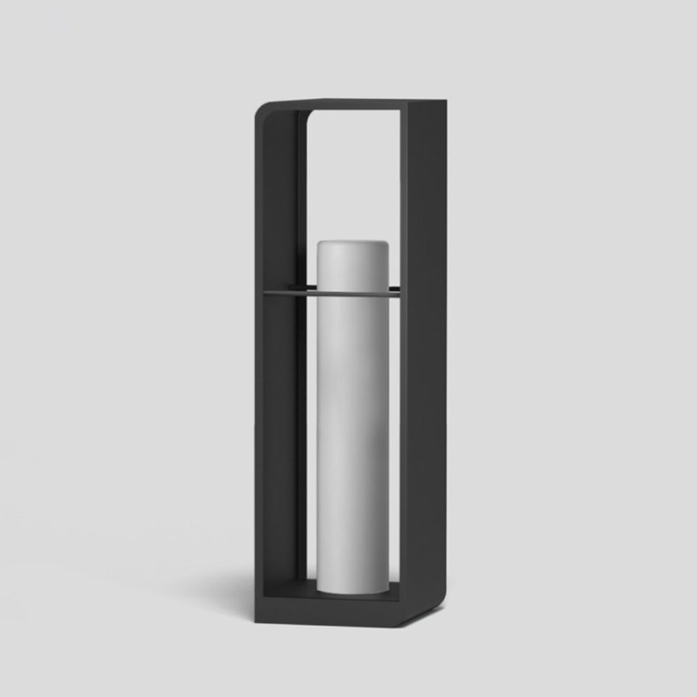 Ray Minimalist Rectangular Solar Power Outdoor Path Lighting, Black - Neutralighting