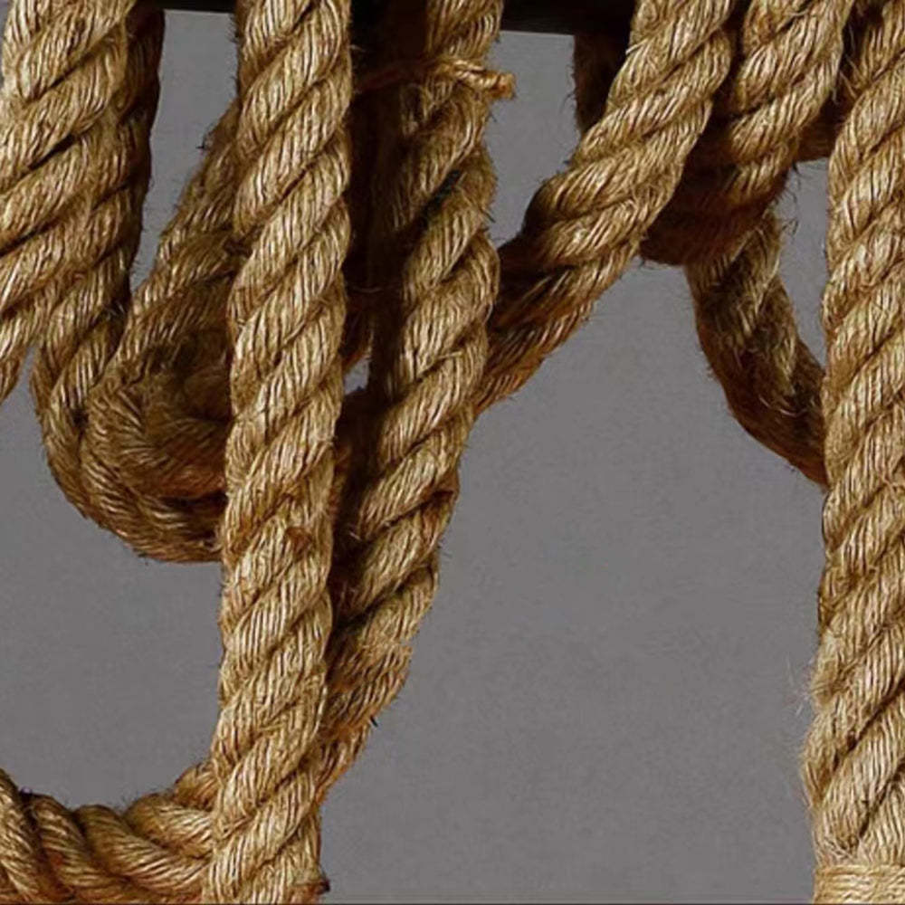 Silva Vintage 3 Heads Wood Rope Pendant Light - Neutralighting