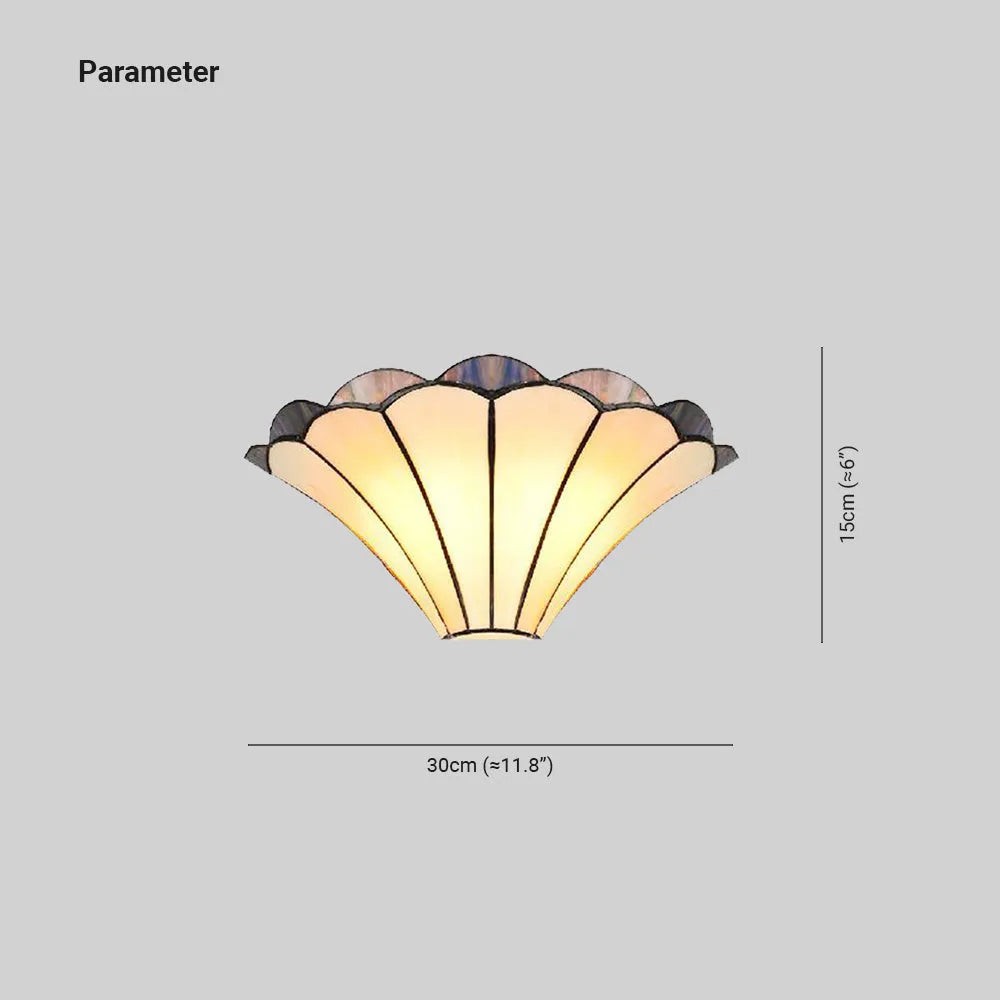 Valentina Flower Shape Glass Wall Lamp, Beige - Neutralighting