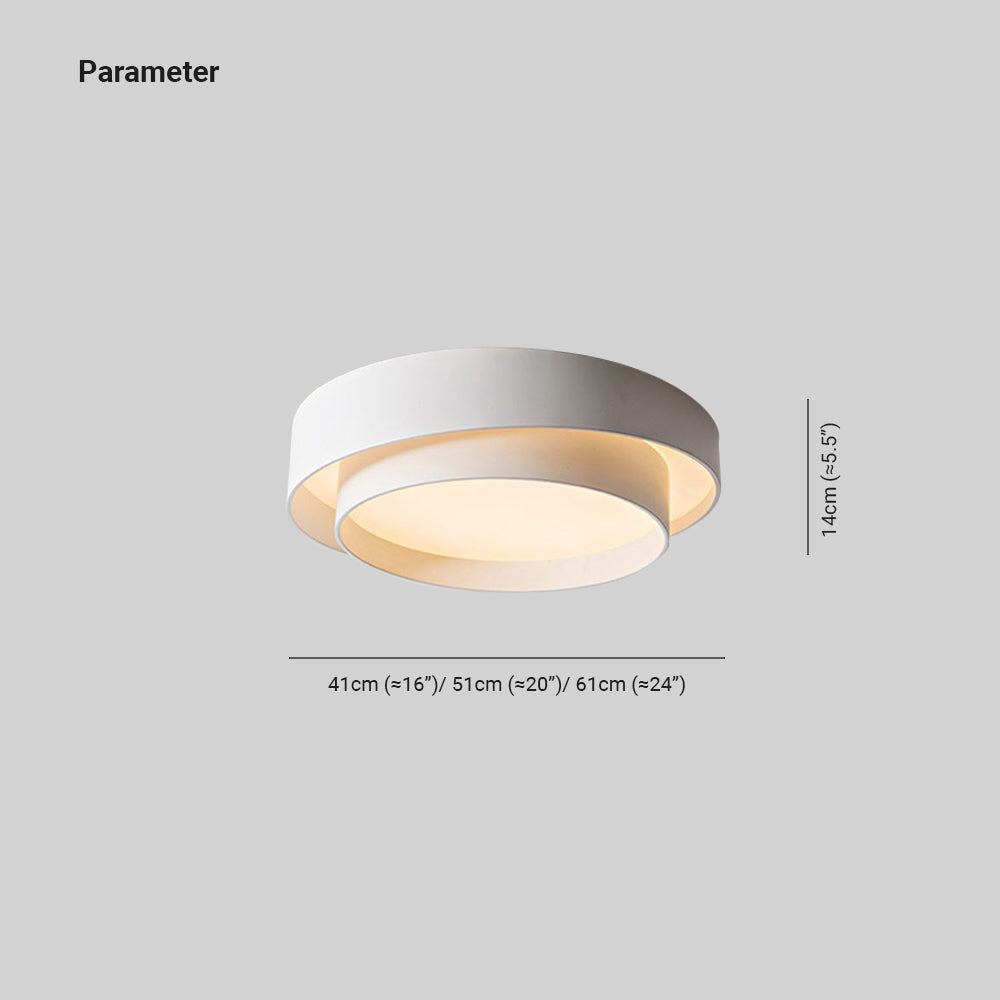 Arux Nordic Art Deco Circular Flush Mount Ceiling Light - Neutralighting