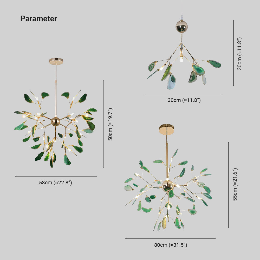 Agate Chandelier Colorful Branching - Neutralighting