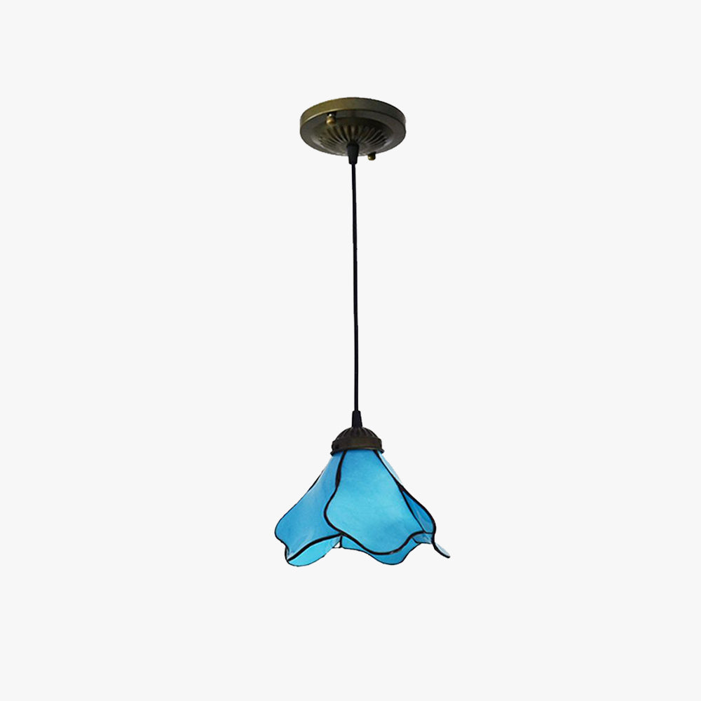 Arisha Flower Resin Pendant Light, Blue/Pink, 1/3 Heads - Neutralighting