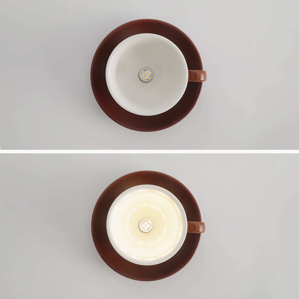 Aria Modern Coffee Cups Ceramic Flush Ceiling Lighting - Neutralighting