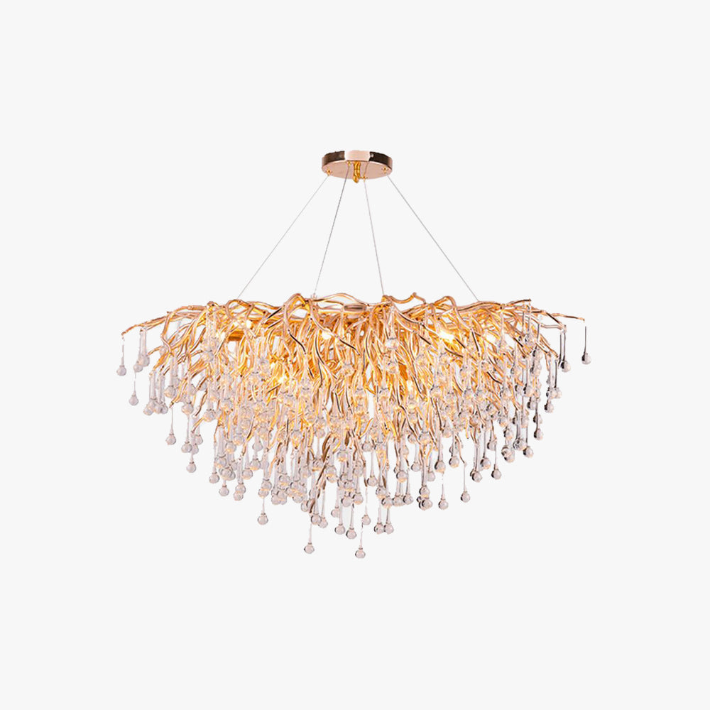 Arisha Pendant Light Tassel Luxury, Metal/Crystal, Gold, Bedroom - Neutralighting
