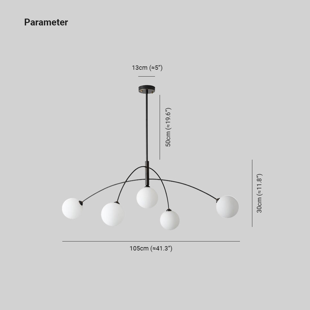 Valentina Pendant Light Globe Modern, Metal/Glass, Black/Gold, Bedroom - Neutralighting
