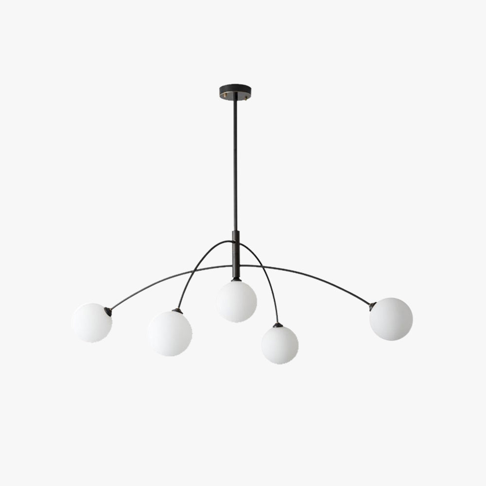 Valentina Pendant Light Globe Modern, Metal/Glass, Black/Gold, Bedroom - Neutralighting