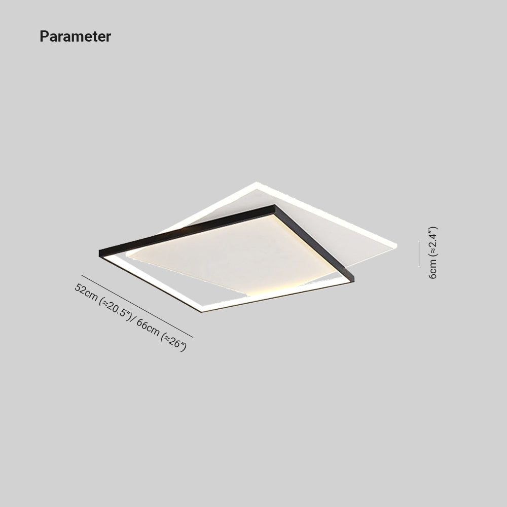 Arisha Modern Duo-Square Flush Mount Ceiling Light - Neutralighting