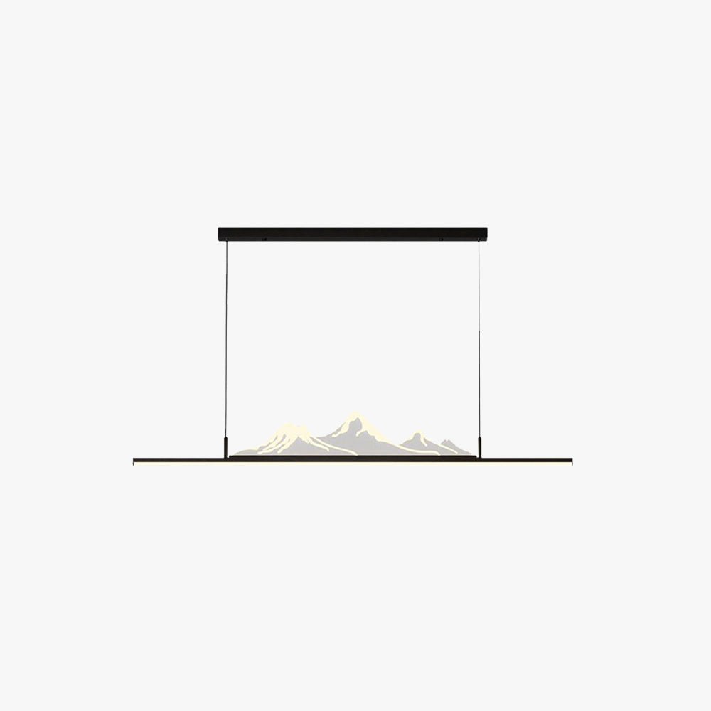 Arisha Designer Mountain Shape LED Pendant Light, Black/Gold - Neutralighting