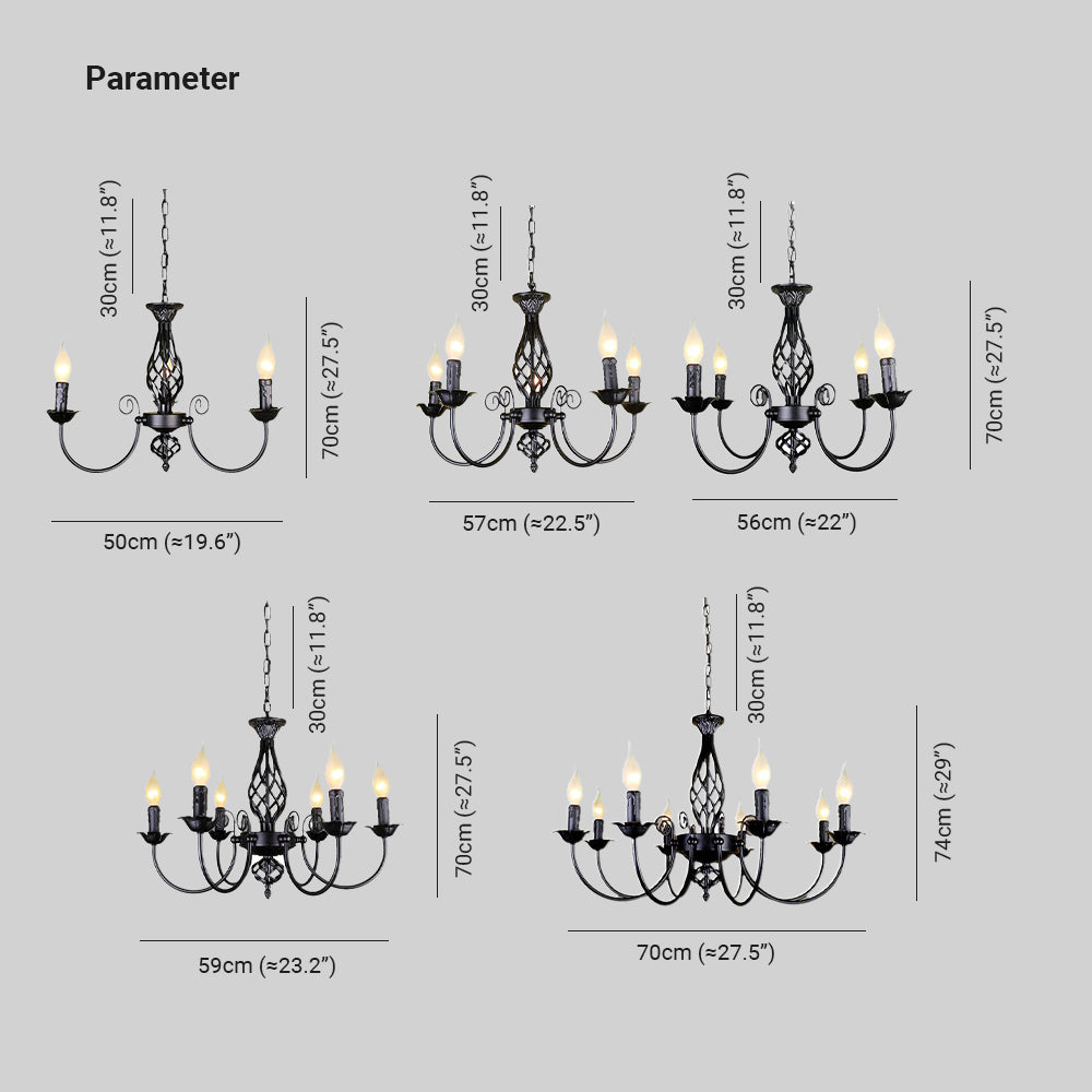Silva Pendant Light Candle Retro, Metal/Glass, Black/White, Restaurant - Neutralighting
