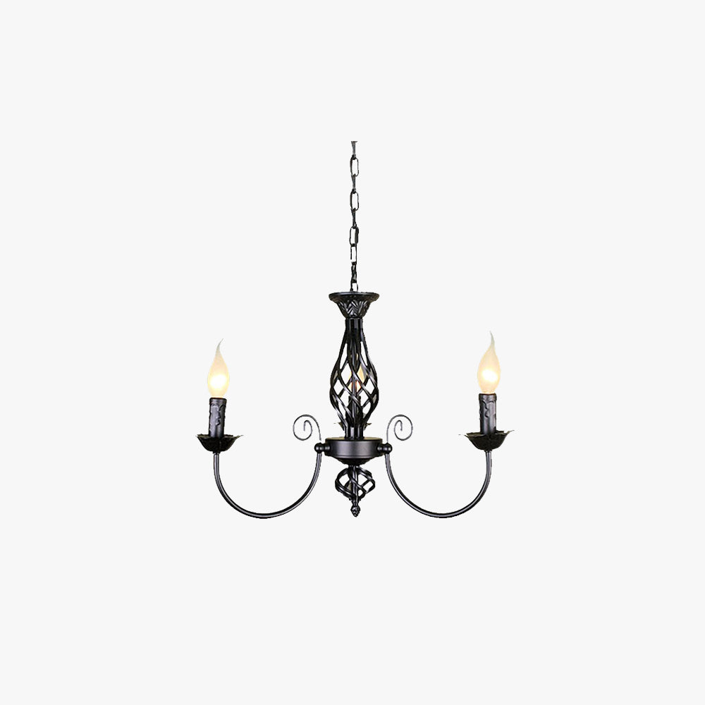Silva Pendant Light Candle Retro, Metal/Glass, Black/White, Restaurant - Neutralighting