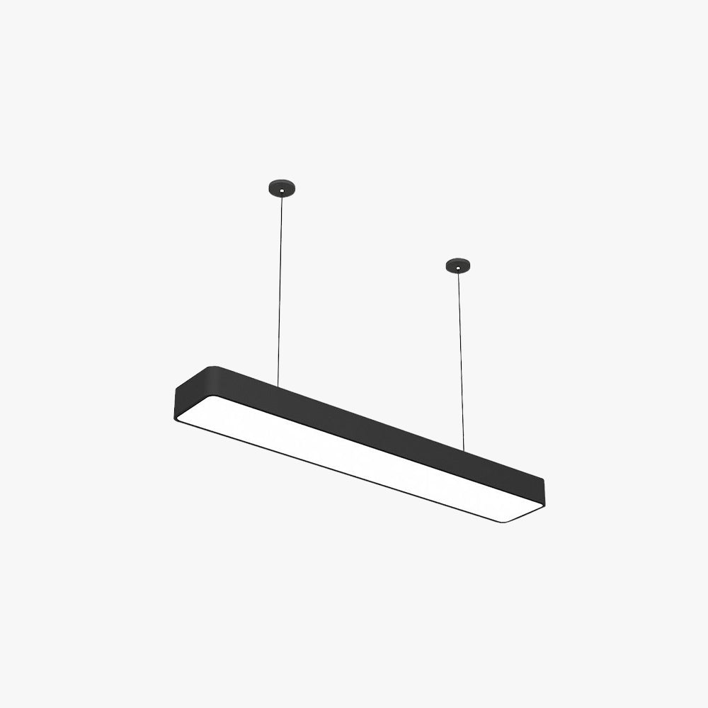 Noar Minimalist Rectangular LED Black Pendant Light, Acrylic