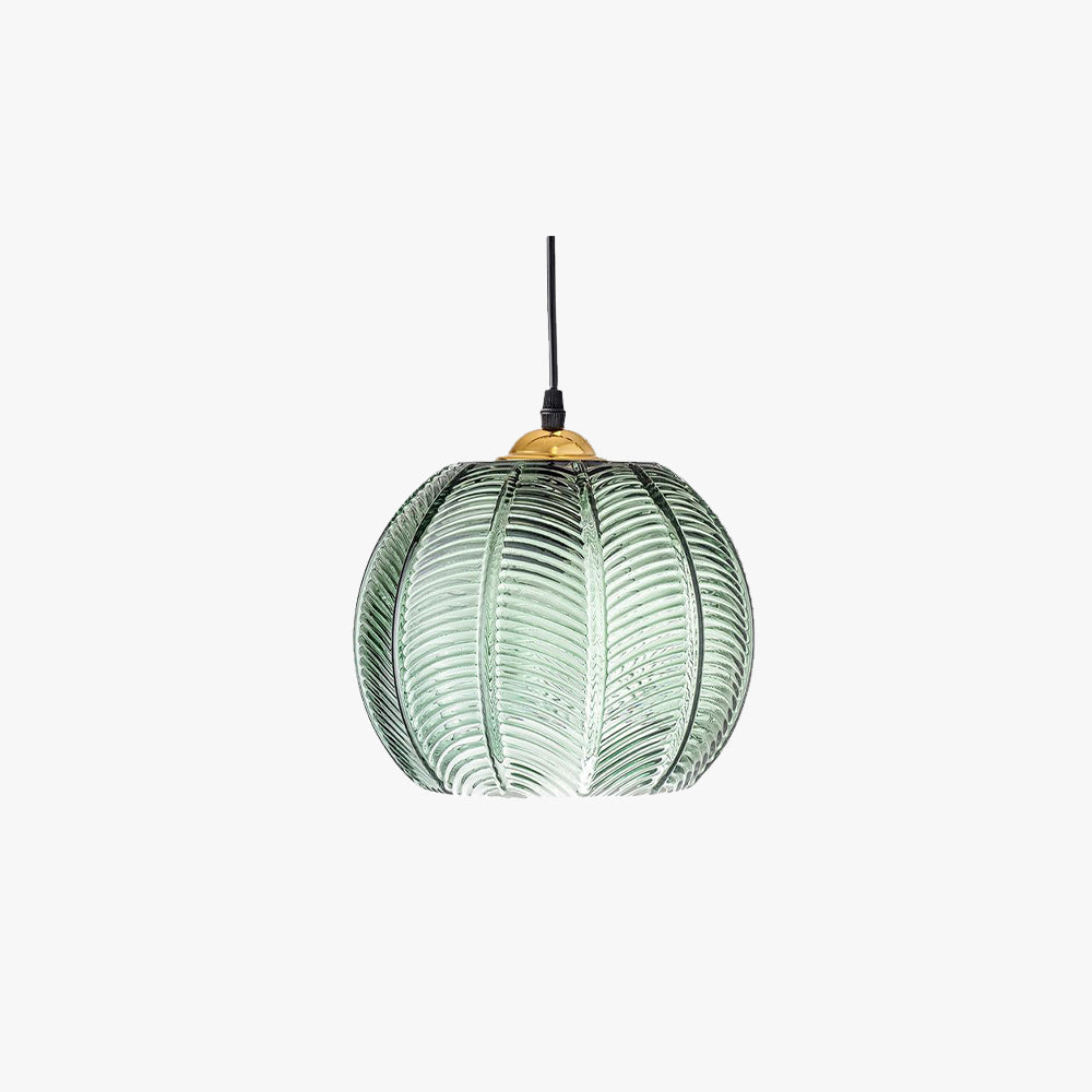 Aira Green Nordic Artistic Ribbed Glass Pendant Light - Neutralighting